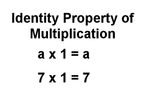 For multiplication, the identity is the number 1, because multiplying by 1 doesn't change the original expression. The statement 6 × 1 = 6 is true "by the identity property" (of multiplication). What is the inverse property? The inverse property says that, for a given number (and operation), there is another number which will take the original ...